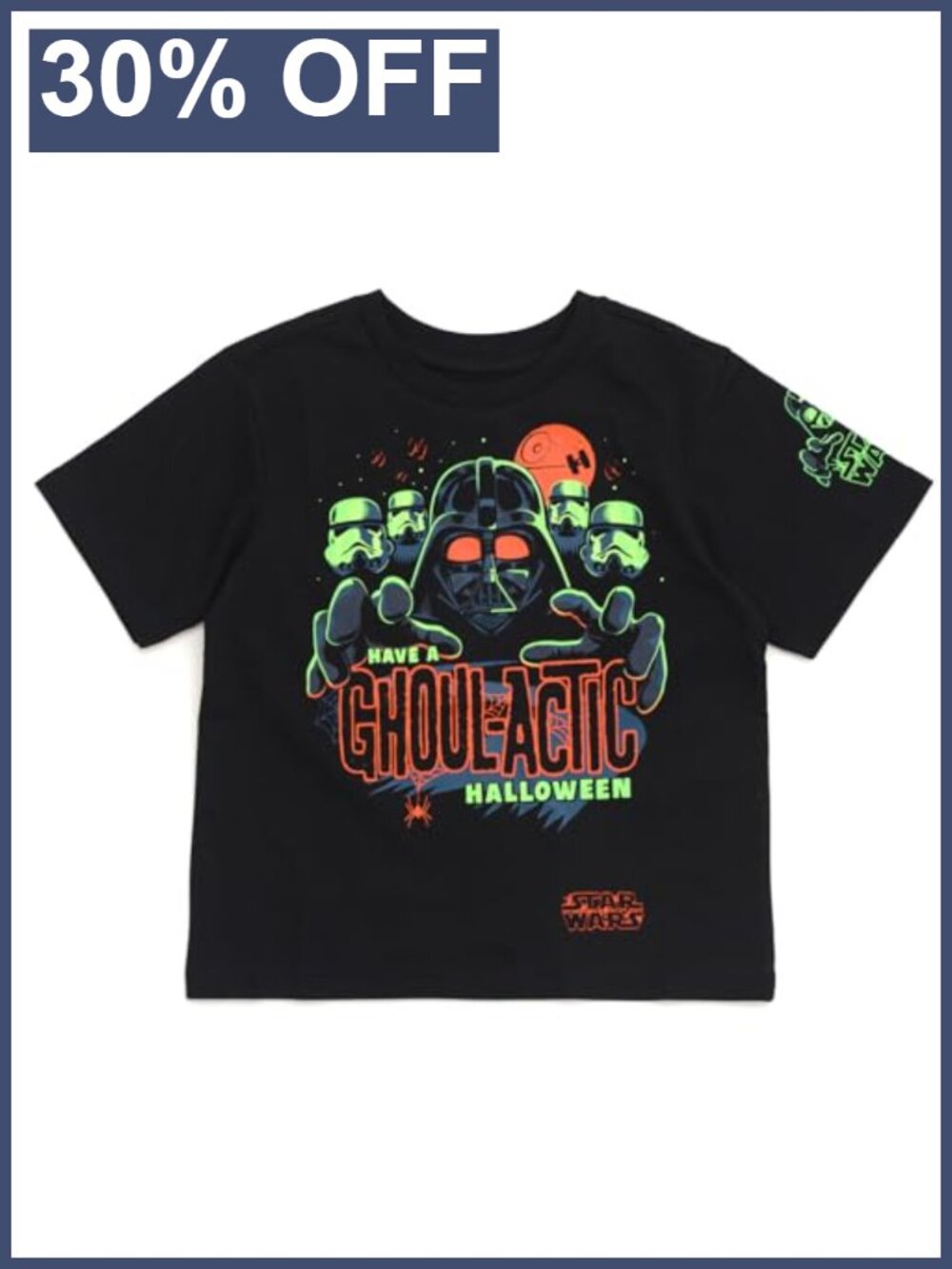 Star Wars Darth Vader Kids Short Sleeve Graphic Tee Halloween